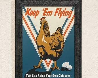 Keep 'Em Flying - 12x18 screen-print poster