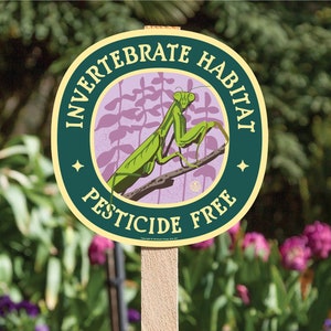 Invertebrate Habitat - Pesticide Free - Garden Sign