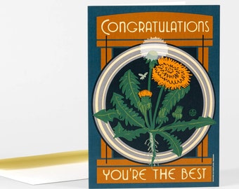 Congratulations Dandelion Greeting Card