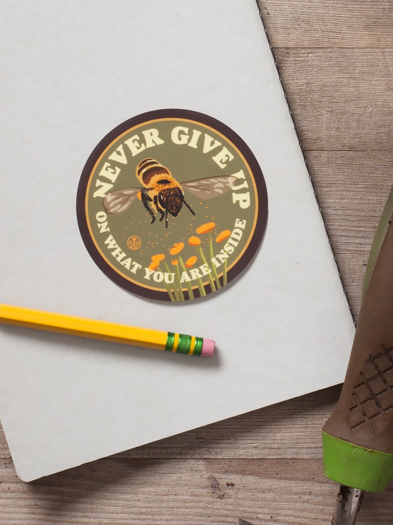 Never Give Up BEE Sticker image 1