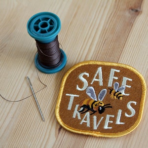 Safe Travels felt badge image 3