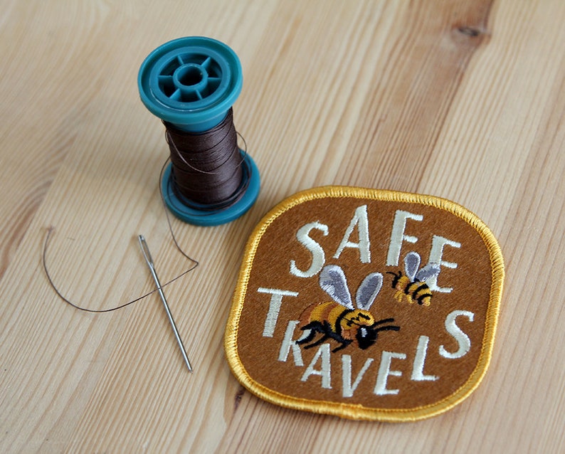 Safe Travels felt badge image 3