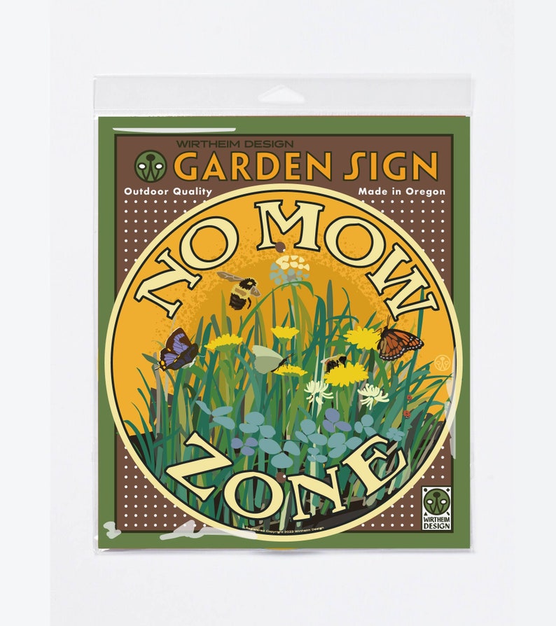 No Mow Zone Garden Sign image 3