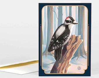Downy Woodpecker Greeting Card