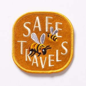 Safe Travels felt badge image 1