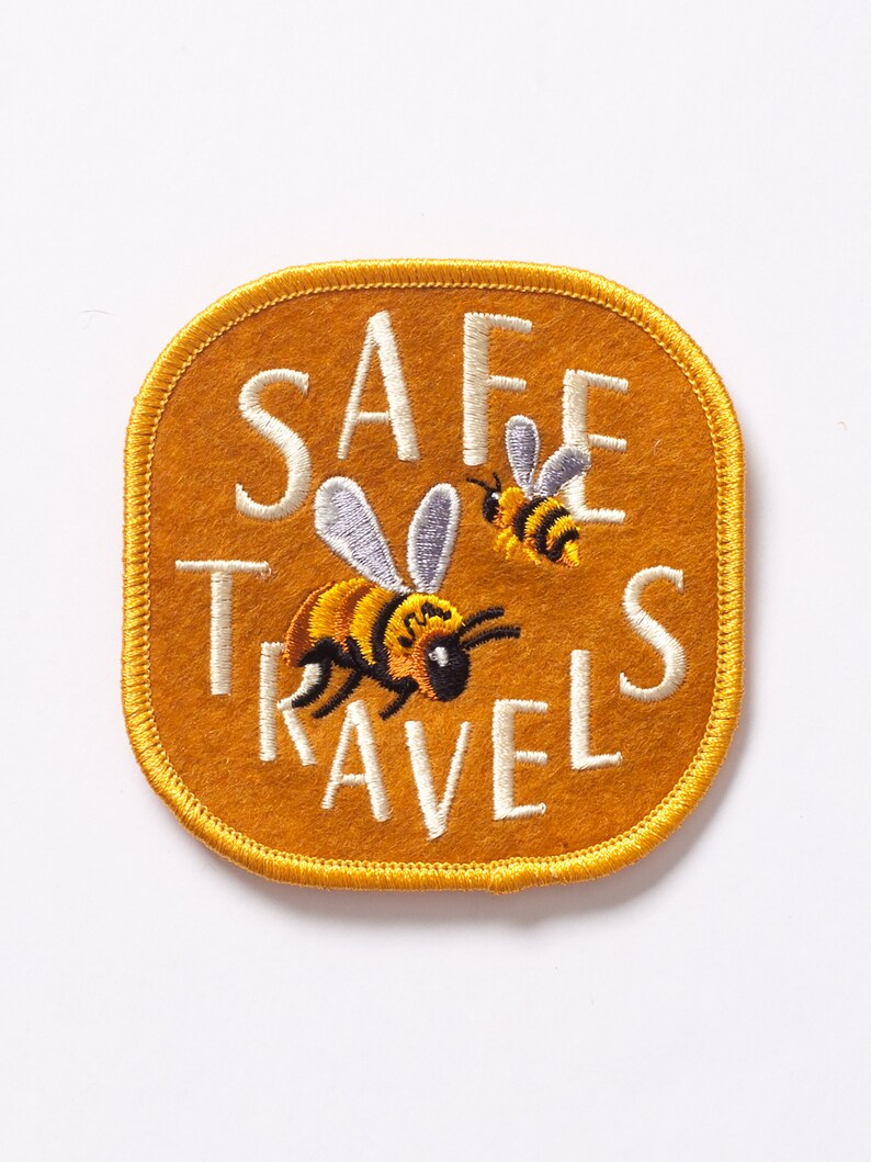 Safe Travels felt badge image 1