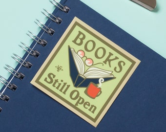 Books Still Open sticker