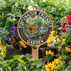 Butterfly Pollinator Friendly - Garden Sign image 1