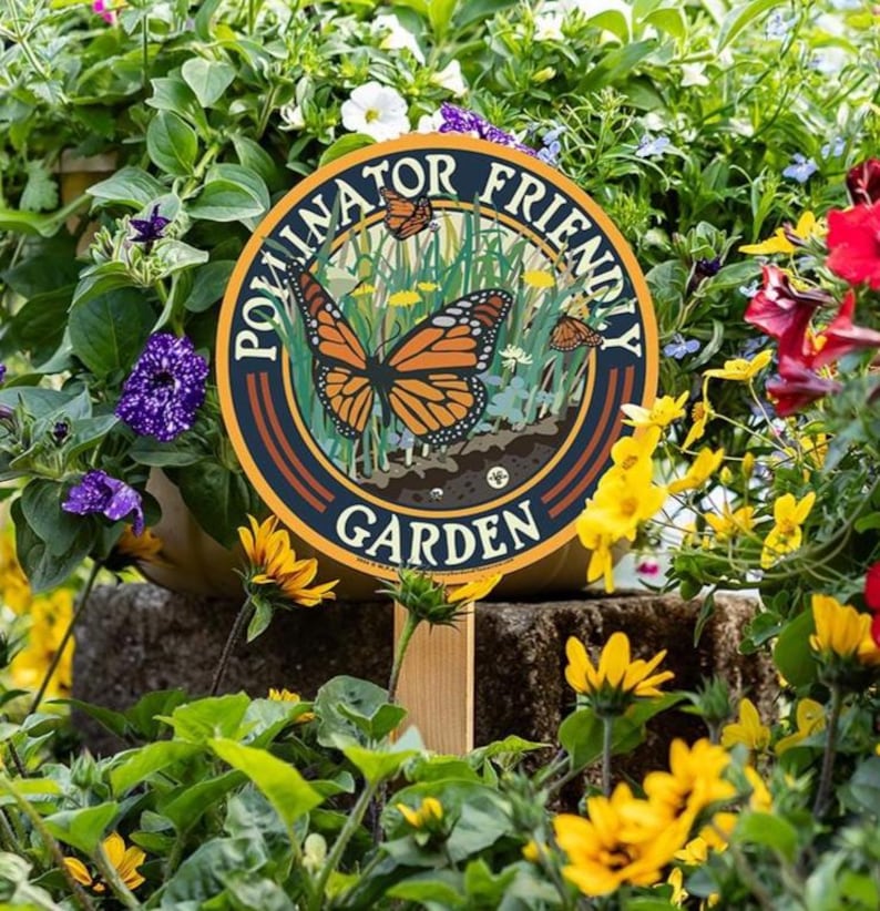 Butterfly Pollinator Friendly - Garden Sign image 1