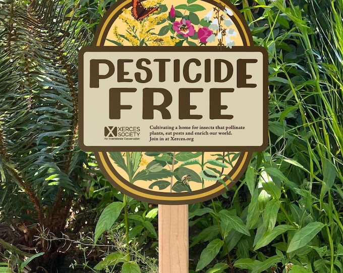 Yard Sign // No Chemicals or Pesticides Used (white) - Etsy