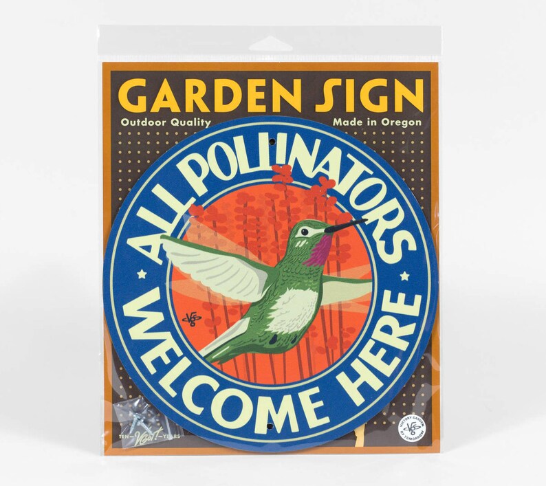 All Pollinators Welcome Here Garden Sign image 4