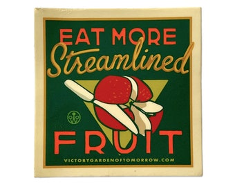 Eat More Streamlined Fruit - Sticker