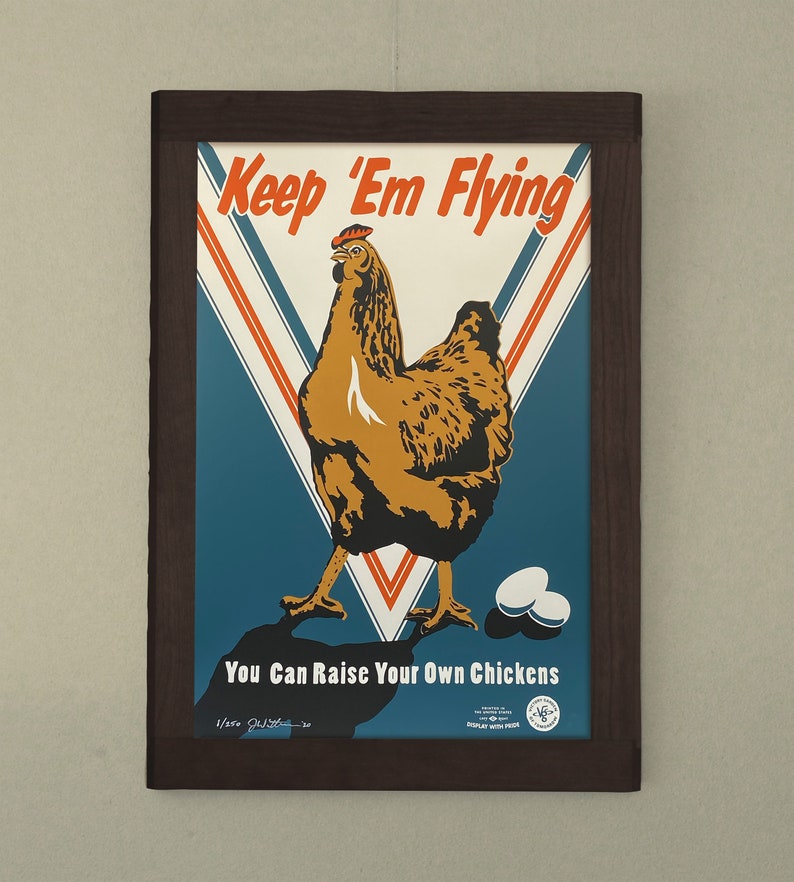 Keep /'Em Flying 12x18 screen-print poster