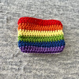 Gehäkeltes Regenbogen Portemonnaie
