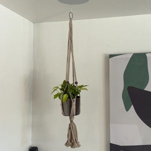 rope and bead plant hanger