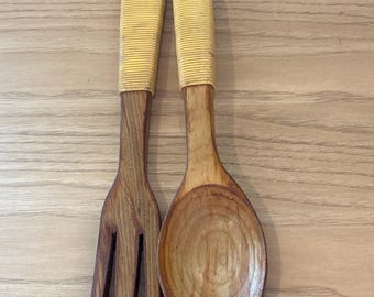Wooden wrapped Salad Servers