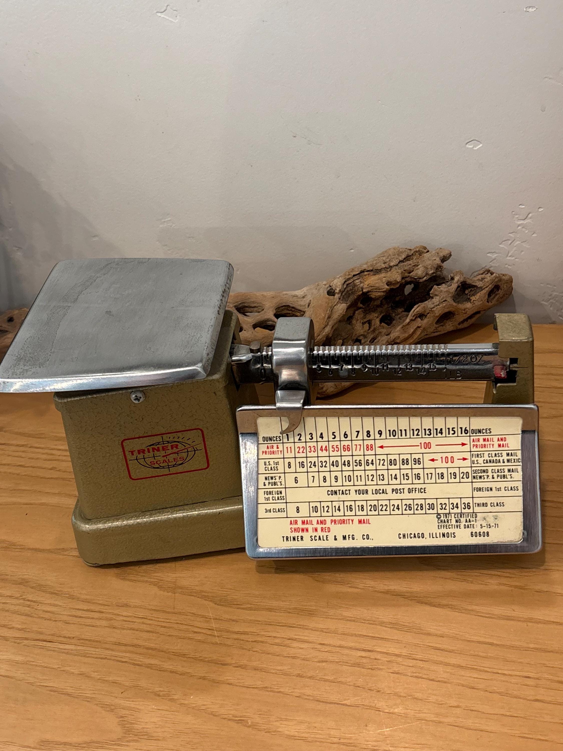 ヴィンテージ TRINER スケール USA製インダストリアル 40s 店舗什器 Vintage Triner Functional Mid-century Postal Scale *message for