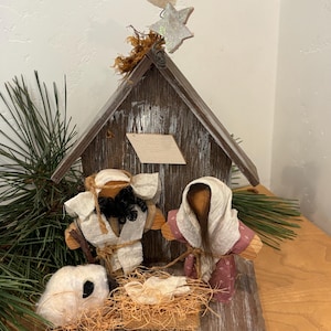 Craft wood Nativity Scene