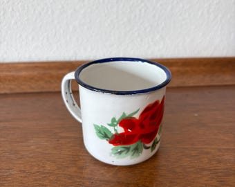 Vintage Bumper Harvest enamel mini mug