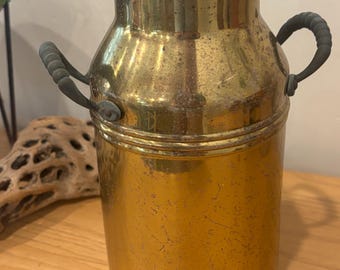 Vintage Brass Milk Jug Can - Etsy