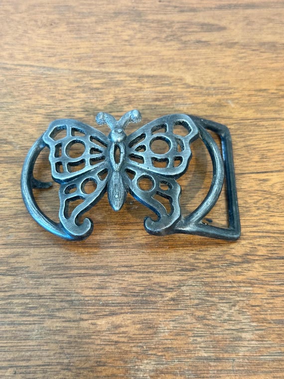 Vintage Butterfly Belt Buckle - Etsy Israel display picture 1