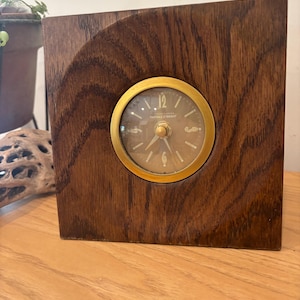 Thomas Obrian wood mantle clock