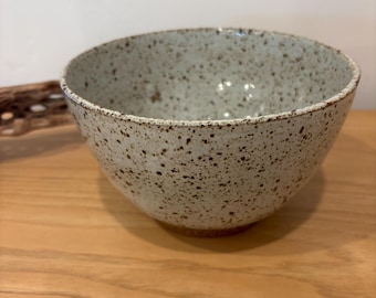 Vintage Steinzeug Keramik gesprenkelte alles Schüssel