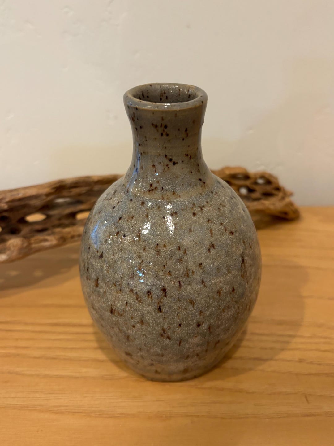 Vintage Stoneware Pottery Bud Vase - Etsy