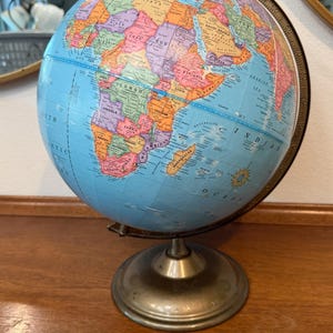 vintage 12-inch "Imperial Globe" manufactured by the George F. Cram Company