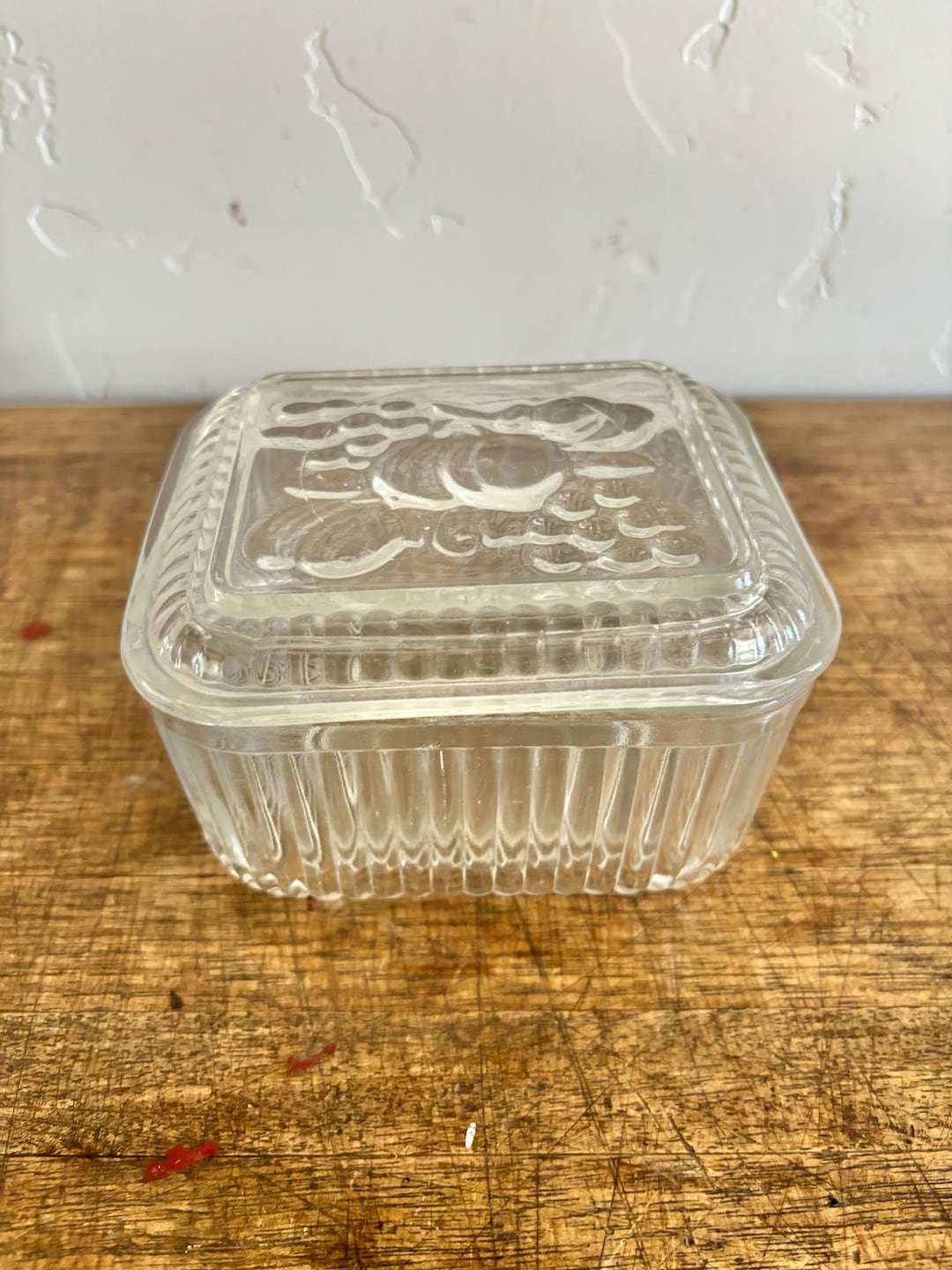 Vintage Glass Refrigerator Box - Etsy