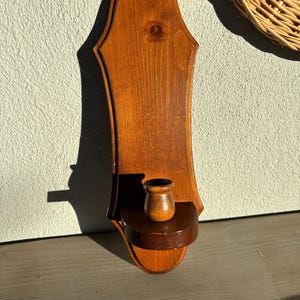 Vintage wooden wall sconce