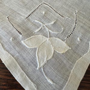 Vintage Deco Embroidered Handkerchief
