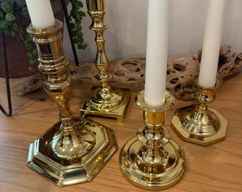Gouden kandelaars Set van 3 Messing Metalen Taper Kandelaar