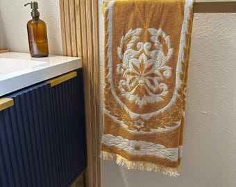 Vintage Gold and cream towel
