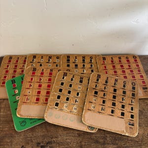 Cartes de bingo cousues réutilisables