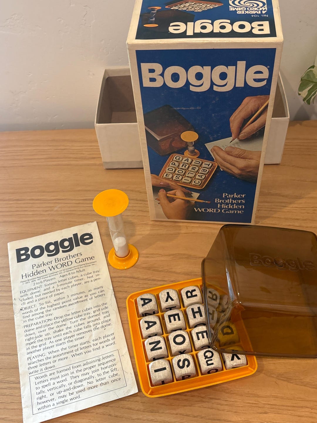 Vintage 1976 Parker Brothers Boggle Hidden Word Game - Etsy