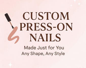 Custom Hand-Painted Press-On Nails Canada, Personalized Luxe Style