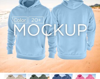 Gildan 18500 Hoodie Mockup Bundle, 20 Colors (JPG), G185 Hooded Sweatshirt Split Mock-up