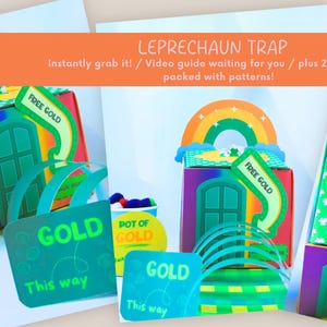 Piège à lutins imprimable, piège à lutins bricolage, activités de la Saint-Patrick pour les enfants, attrape un bricolage de lutin, activités de mars à imprimer