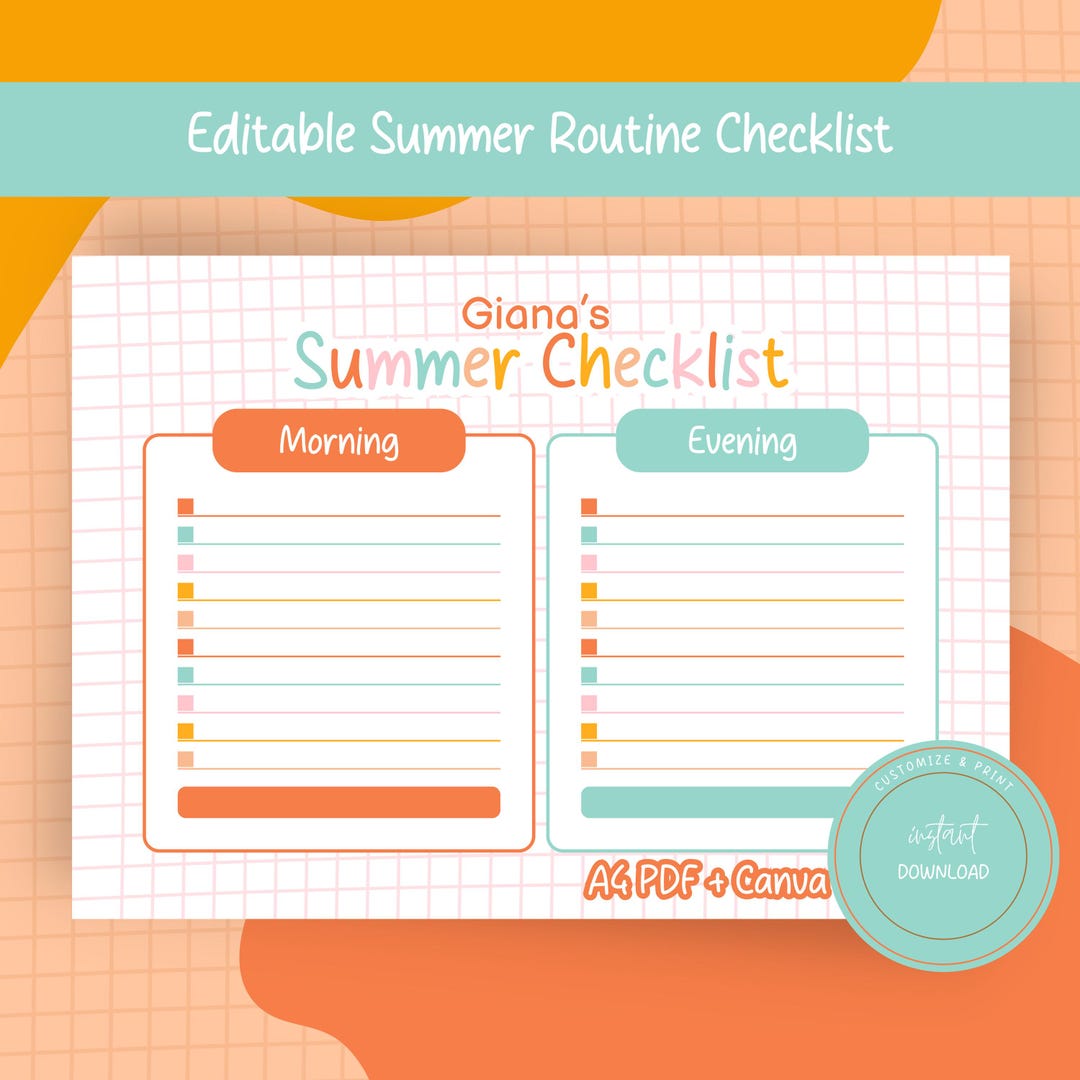 Summer Chore Chart, Summertime Routine, Summer Checklist, Daily Chores ...