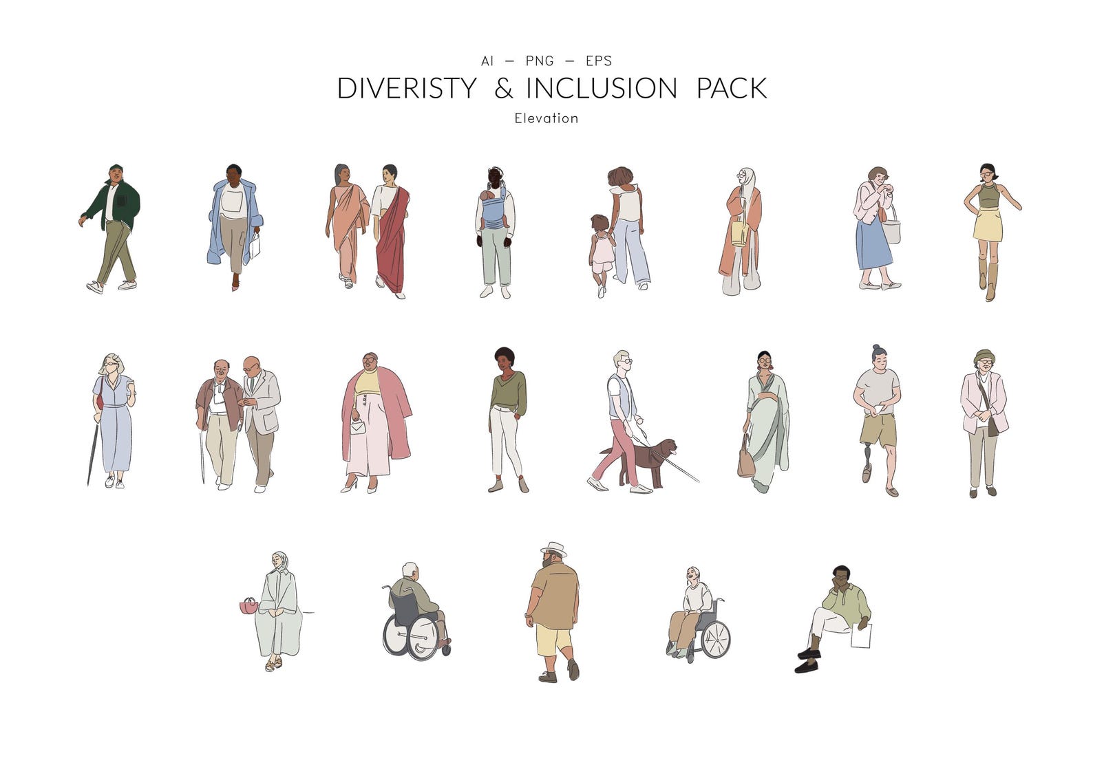 Diversity & Inclusion Vector People – Inclusive Character Illustrations ...