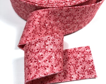 Quilt Binding Pink Mini Floral 1 1/4" Wide Bias Single Fold 6 Yards (216")