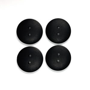 Coat Jacket Buttons Black 1 Inch Set of 4 NEW 2 Hole