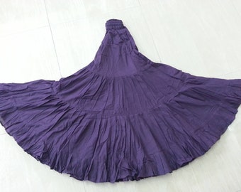 Beautiful Eggplant Cotton 32 yd Skirt ATS SCA BellyDance Best Quality