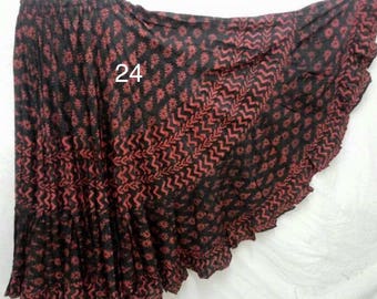 25 yd Block Print Veg Dye Skirt no 24