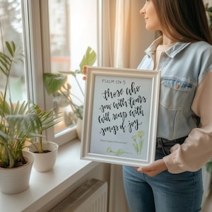 Psalm 126:5 Watercolor Art Print | Those Who Sow in Tears | Gift For Those Grieving