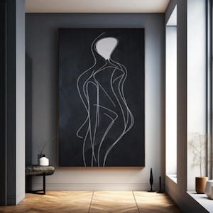 Large Minimalist Texture Painting Black and White Abstract Painting Black Textured Wall Art White Abstract 3D Textured Art Beige Painting