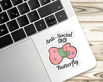 Schmetterling Aufkleber, Laptop Aufkleber, Schmetterling Aufkleber, Vinyl Aufkleber, Aufkleber für sie, Geschenke für sie, lustige Aufkleber