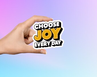 Kies Joy Every Day-sticker, inspirerende stickers, motiverende stickers, feel good-stickers, dagboekstickers, telefoonstickers