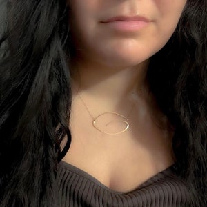Super Nova Necklace - Spiral Necklace, Abstract Design, Artsy, Feminine Design, Sterling Silver Necklace, Dainty, Oval Shape